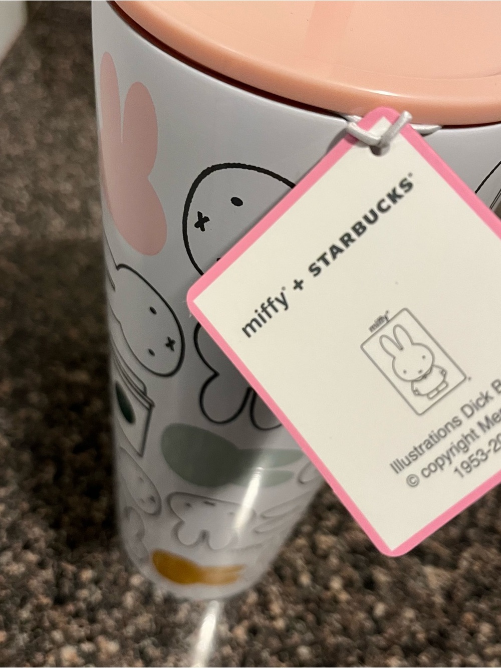 Starbucks x Miffy Pastel Pink Lid and Bunny Print Tumbler - Picture 4 of 10